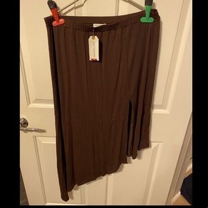 Earthbound Trading Asymmetrical Slit Skirt